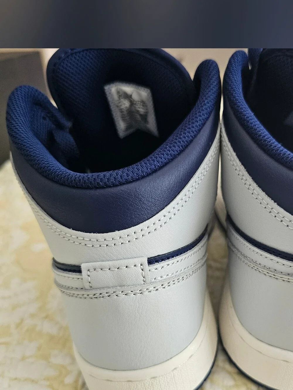 NWT - Nike Air Jordan 1 MID Blue Void/Pure Platinum - 6Y